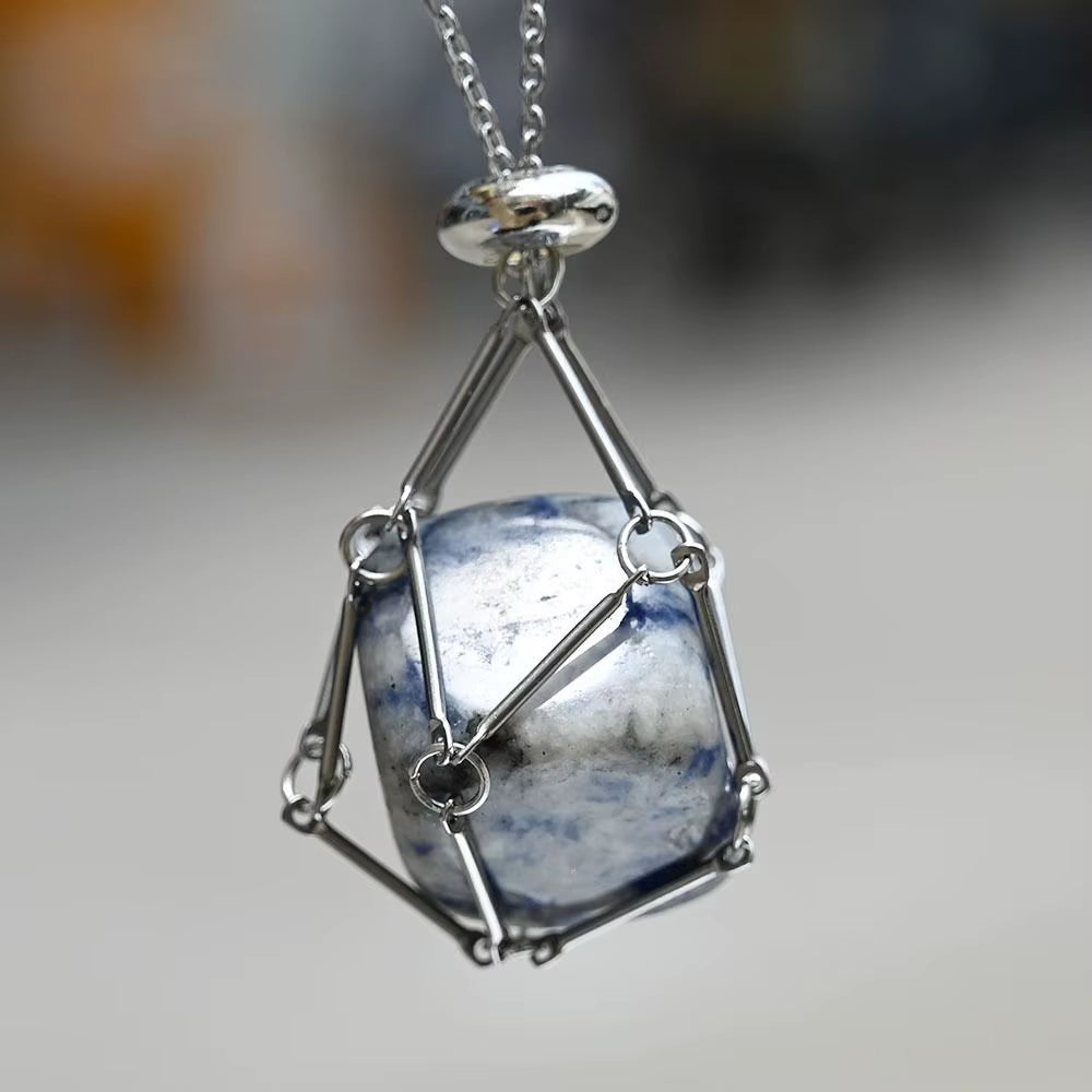 Crystal Holder Cage Necklace