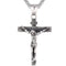 Crucifix Cross Pendant Stainless Steel Necklace