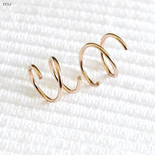 Double Spiral Hoop Earrings