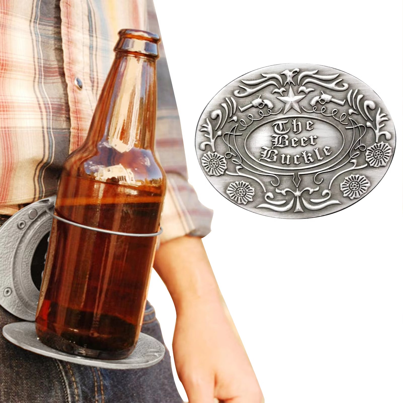 Beer Holder Belt Portable Metal Belt