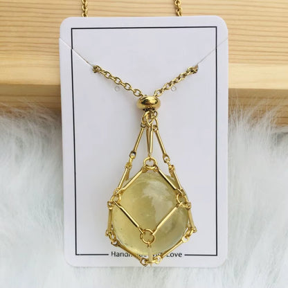 Crystal Holder Cage Necklace