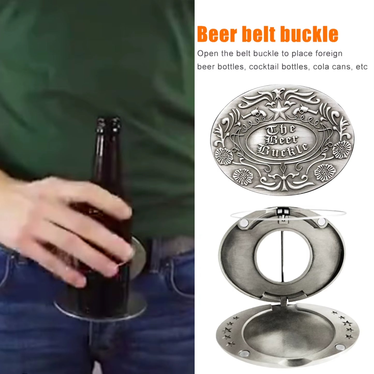 Beer Holder Belt Portable Metal Belt